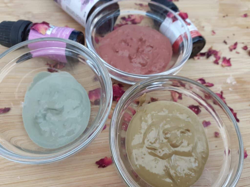 3 Facial clay masks