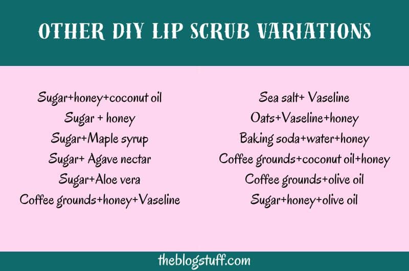 Lip scrub recipes