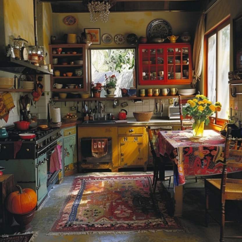 bohemian eclectic kitchens