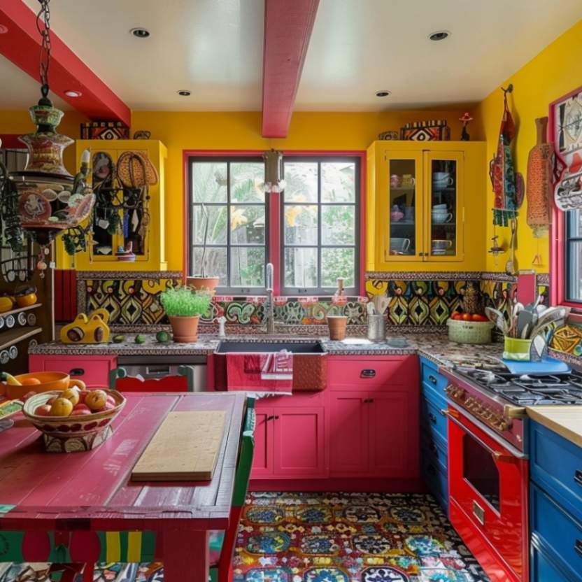 colorful eclectic kitchen designs