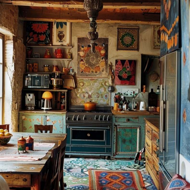 kitchen eclectic bohemian style 1