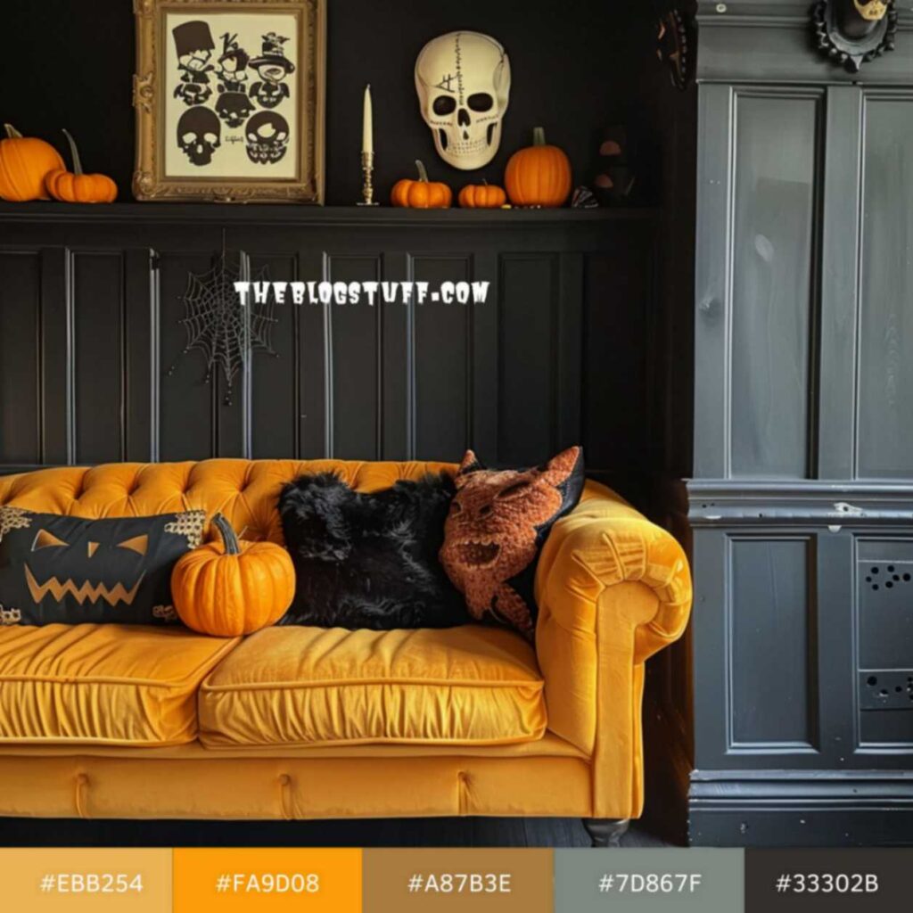 Retro color palette for Halloween decoration