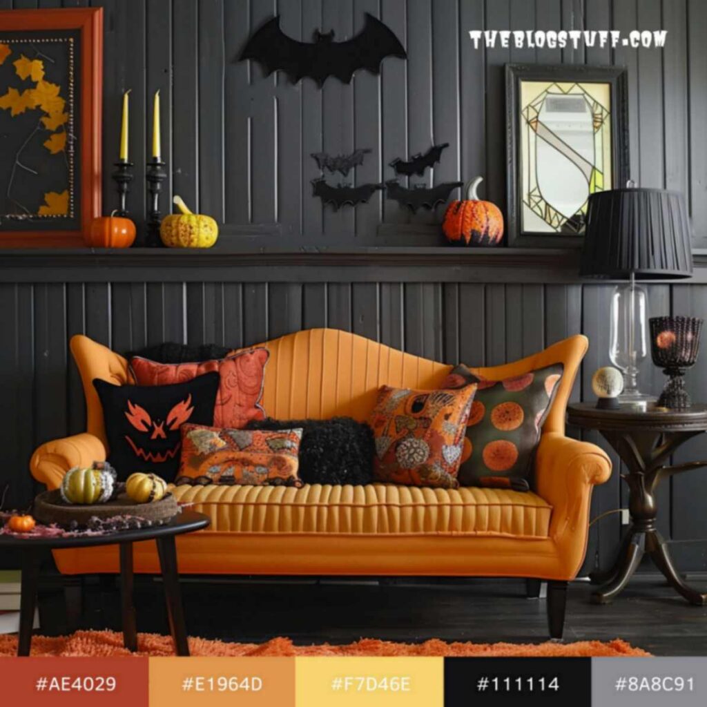 Halloween retro inspire color palette decoration