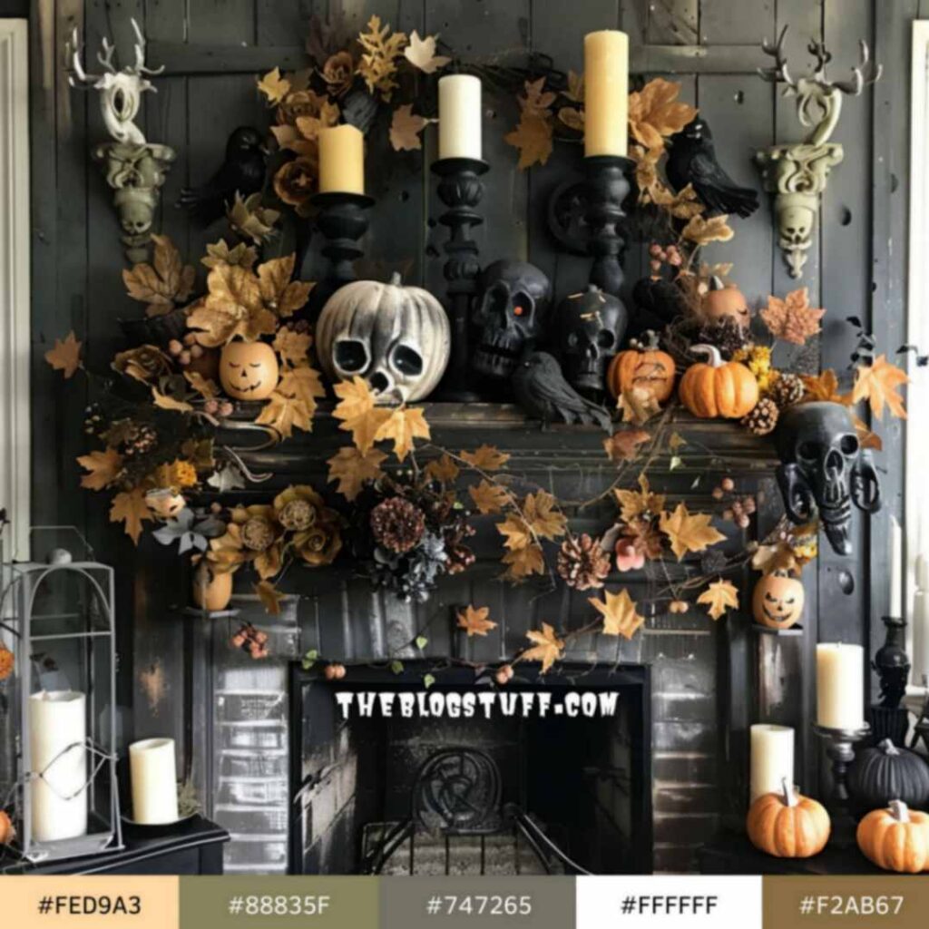 spooky Halloween color palette decor