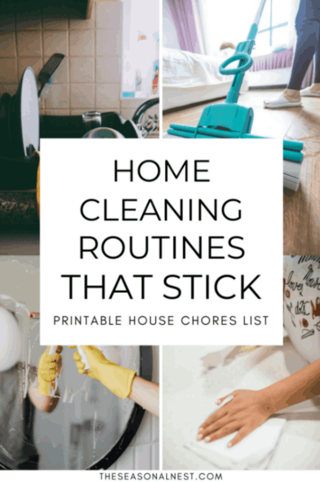 Cleaning routines house chore list 1