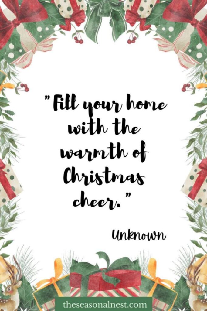 A Note For Christmas Cards on a white background and a festive frame.
