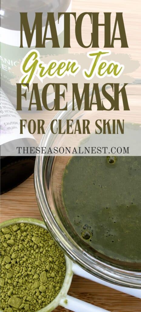 Matcha green tea face mask diy
