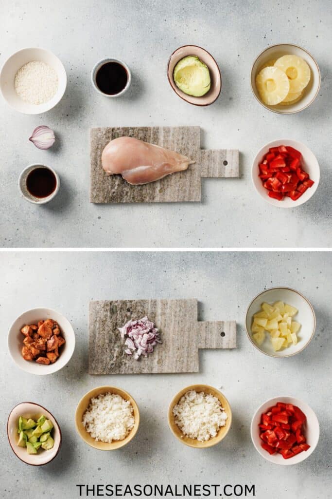 Pineapple Chicken Bowl Ingredients