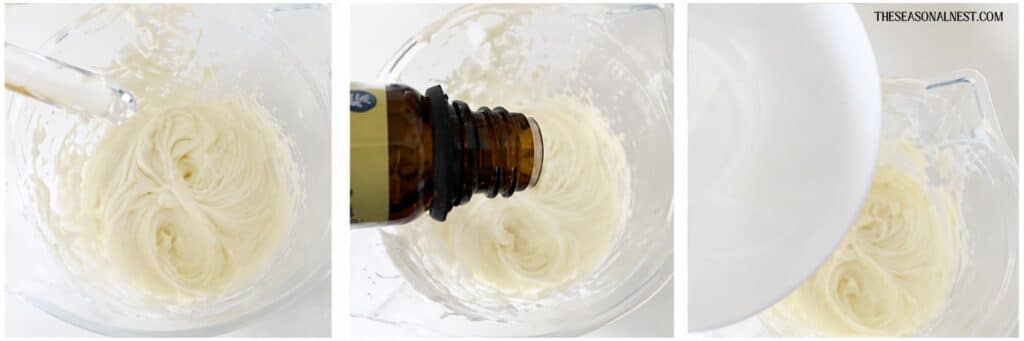 Adding active ingredients to the cream.