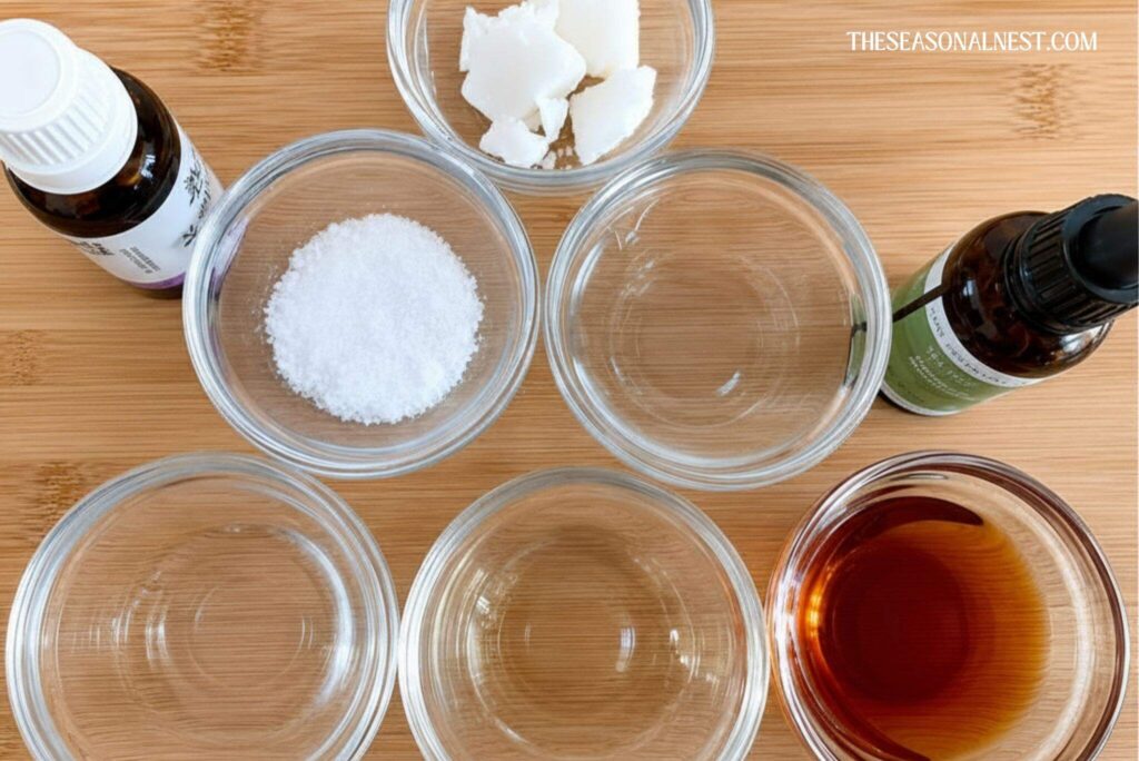 DIY maple cream ingredients.