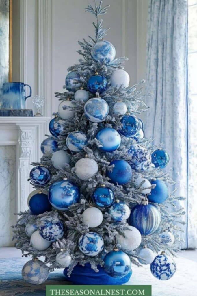 blue christmas tree