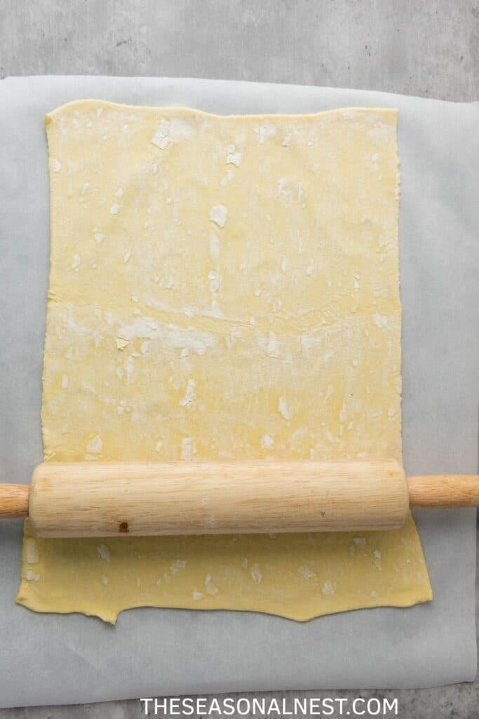 Rolling puff pastry sheet