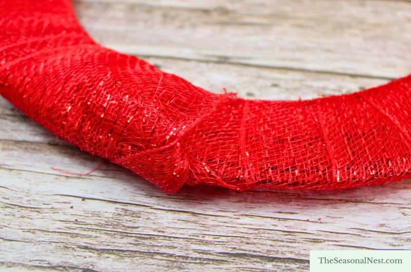 diy christmas wreath tulle 3