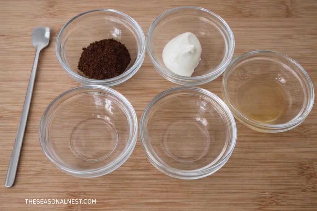 DIY coffee scrub face mask ingredients