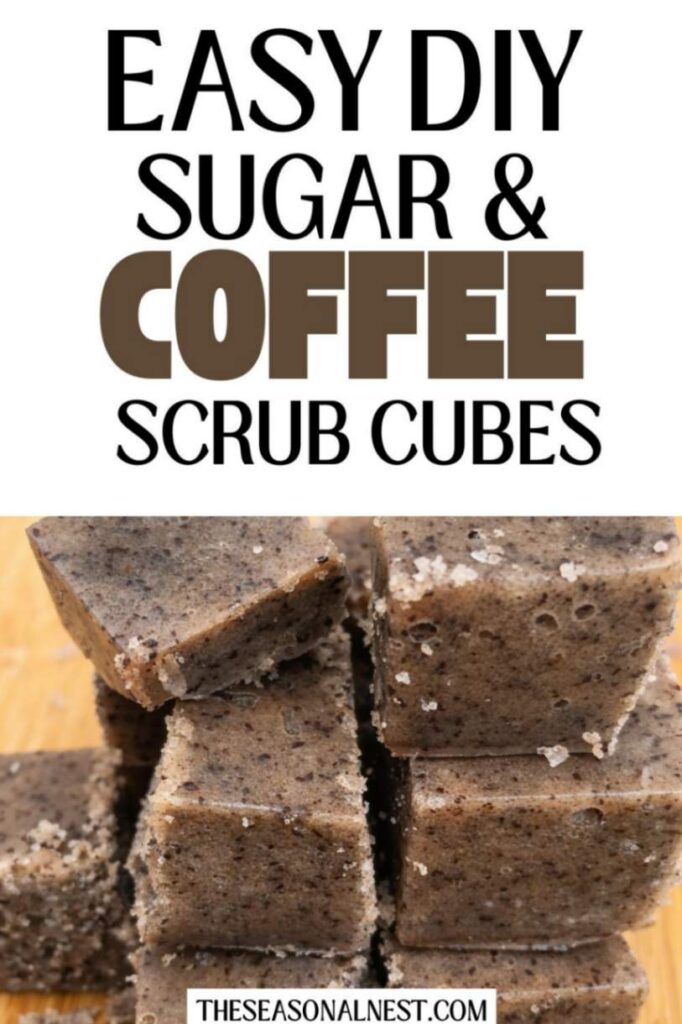 DIY coffee and coconut oil scrub cubes