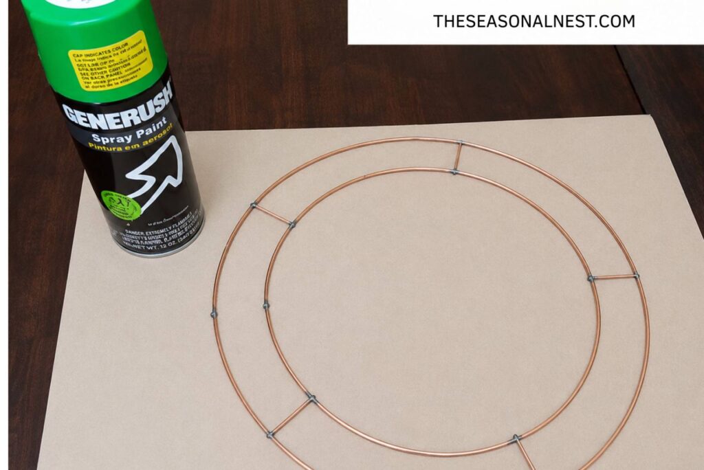 Spray paint and hoop wreath