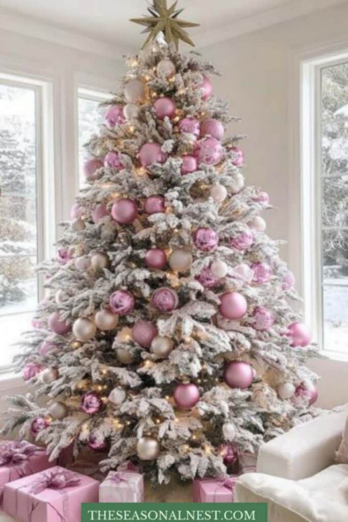 pink christmas tree