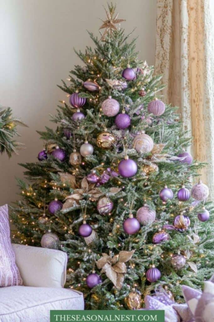 purple christmas tree