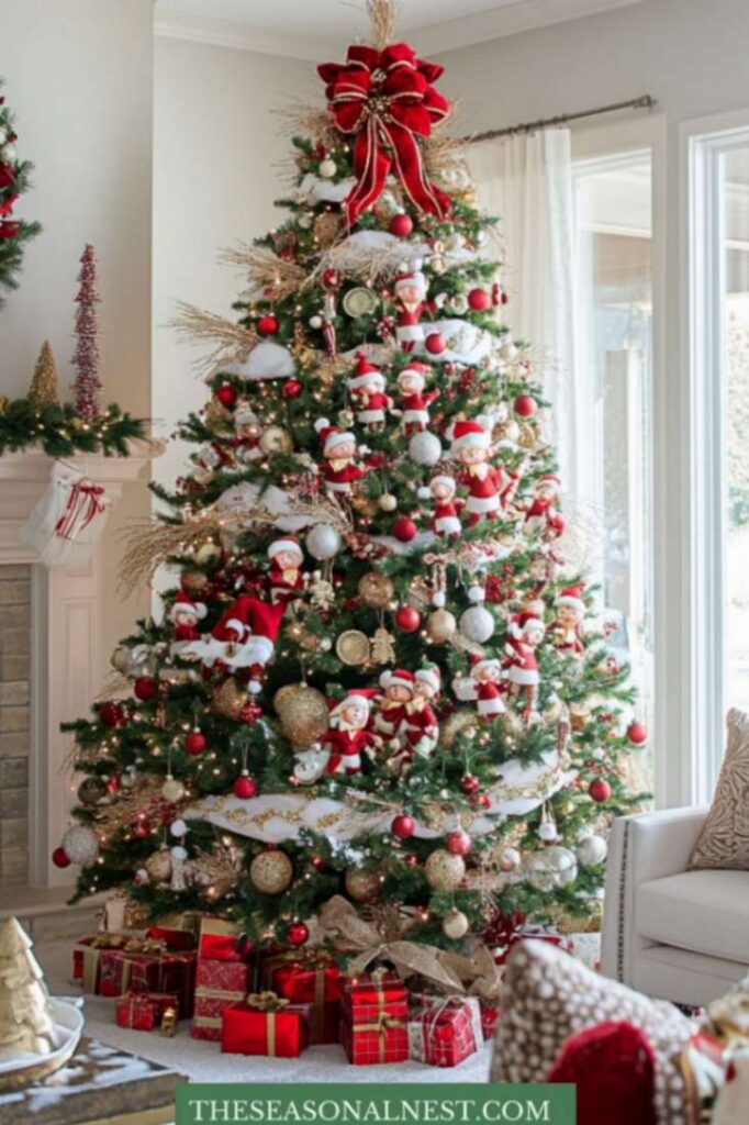 red christmas tree decor