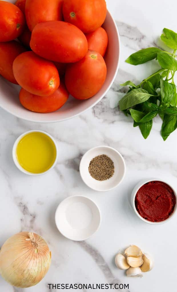 Roasted tomato soup ingredients