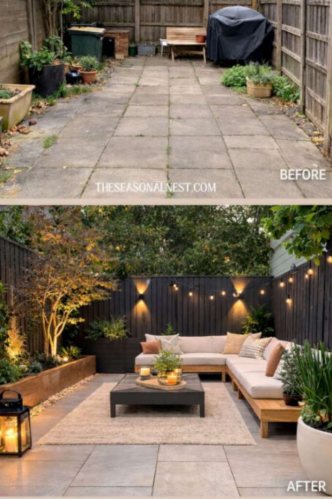 small backyard modern patio makeover